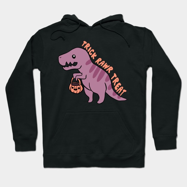 Trick rawr treat a funny T rex ready for halloween Hoodie by Yarafantasyart